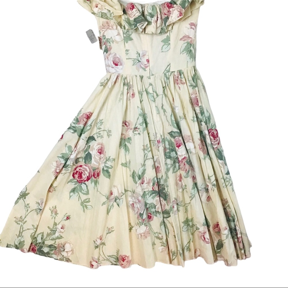 Vintage S.G. Gilbert Yellow Floral Dress - Picture 7 of 14